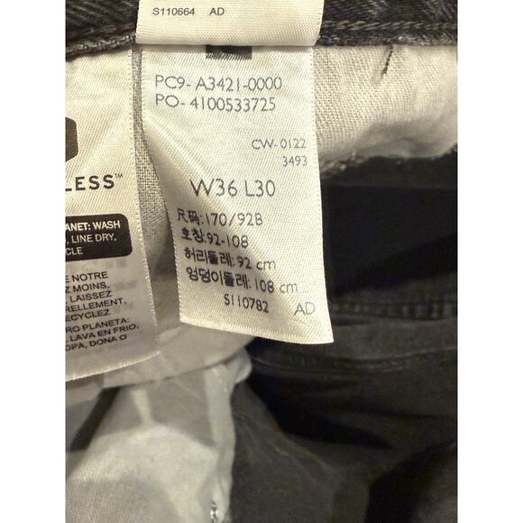 Levi's SilverTab Jeans Mens 36x30 Gray Black Vintage Loose Fit Baggy Skate Y2K - Picture 5 of 10